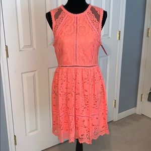 BRAND NEW Bright coral spring dress!